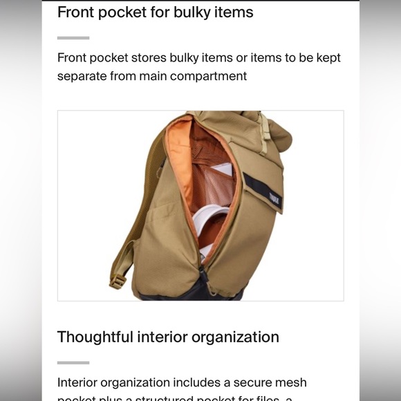 Thule Paramount
laptop backpack 24L Nutria brown - Picture 11 of 15
